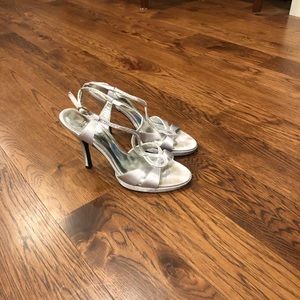 Silver formal dress shoes 8